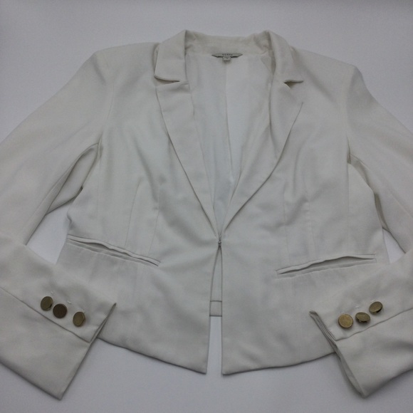 GUESS | Ivory blazer, with gold hardware SZ 10 - Picture 2 of 6